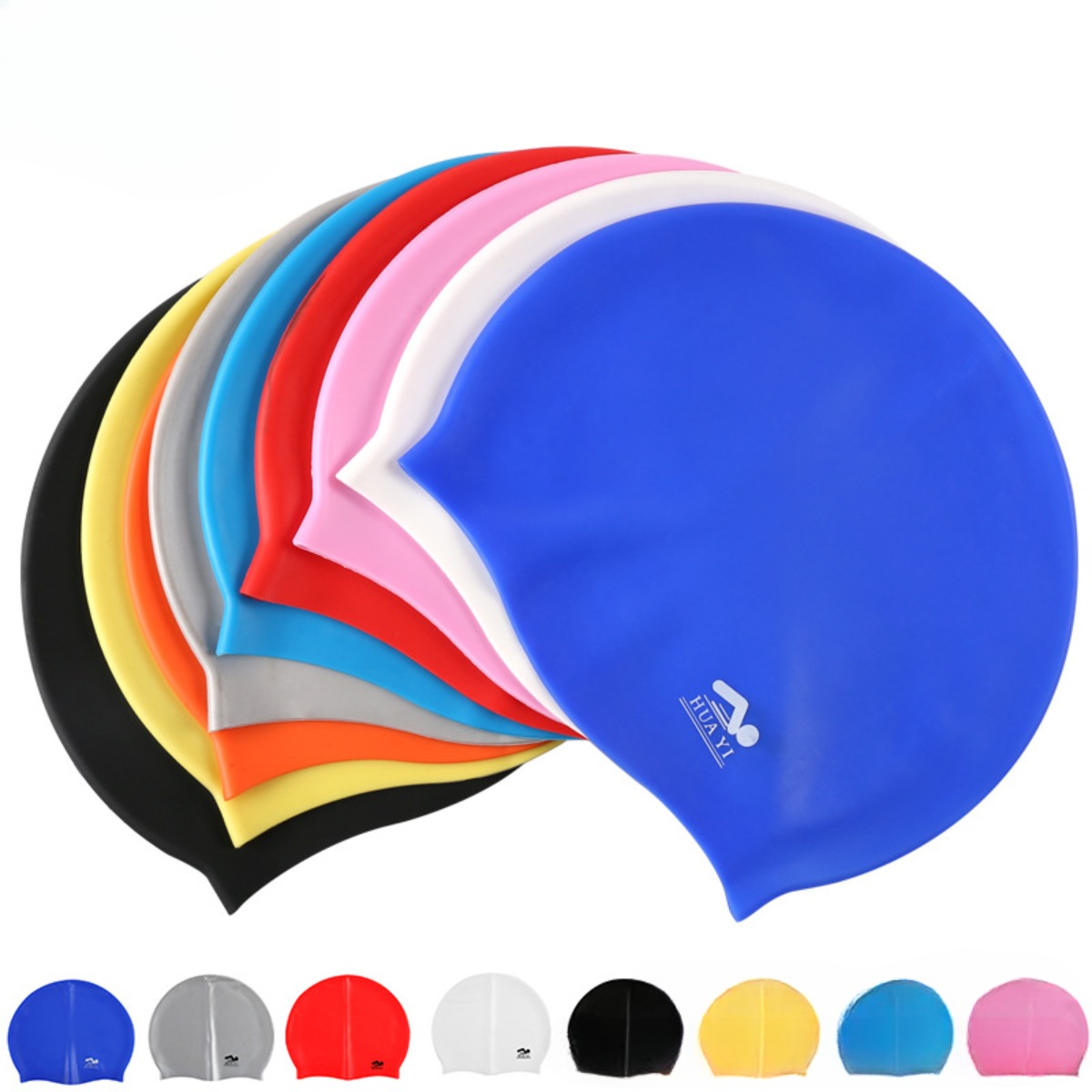 Aquatic Sports Cap - Silikon elastik yüzme kap su geçirmez